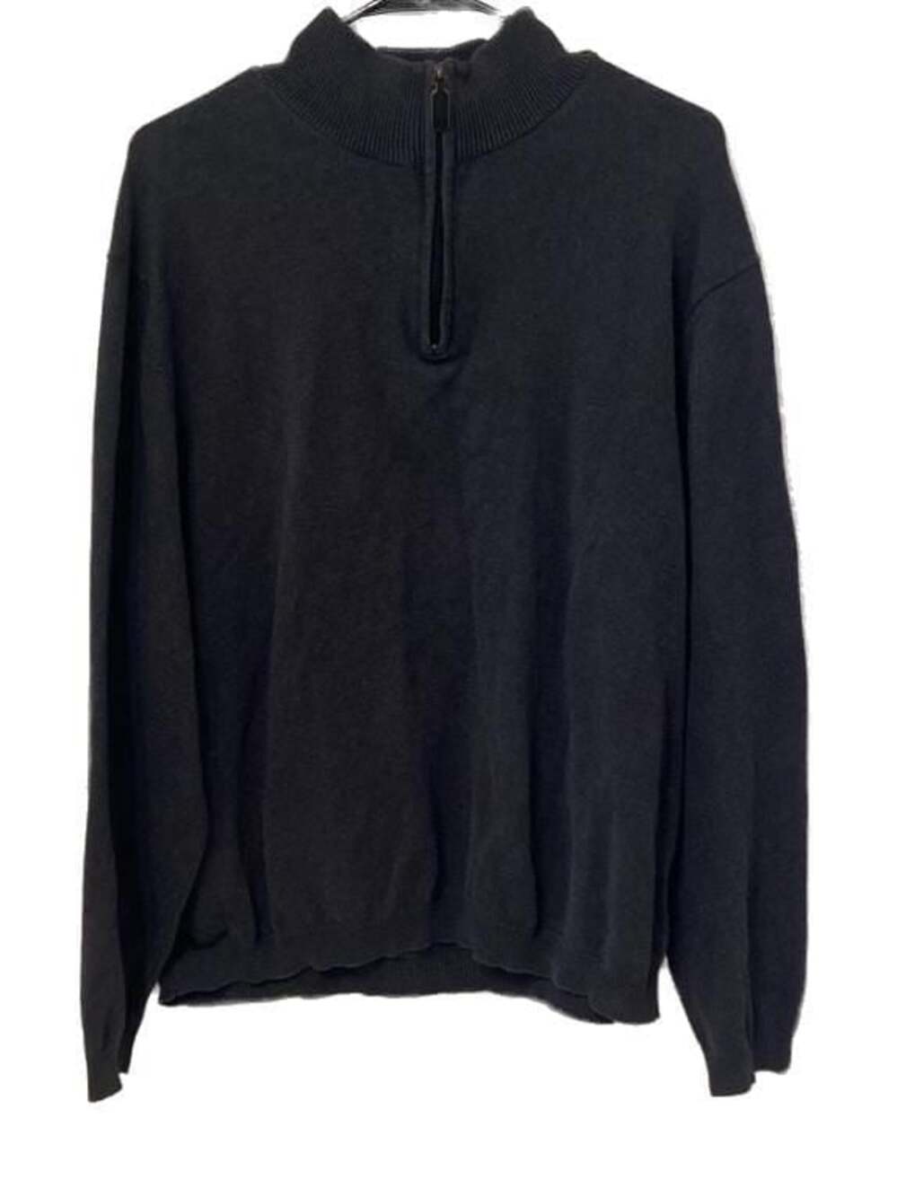 Eddie Bauer Men's Cotton Blend Quarter-Zip Sweater XXL Dark Gray